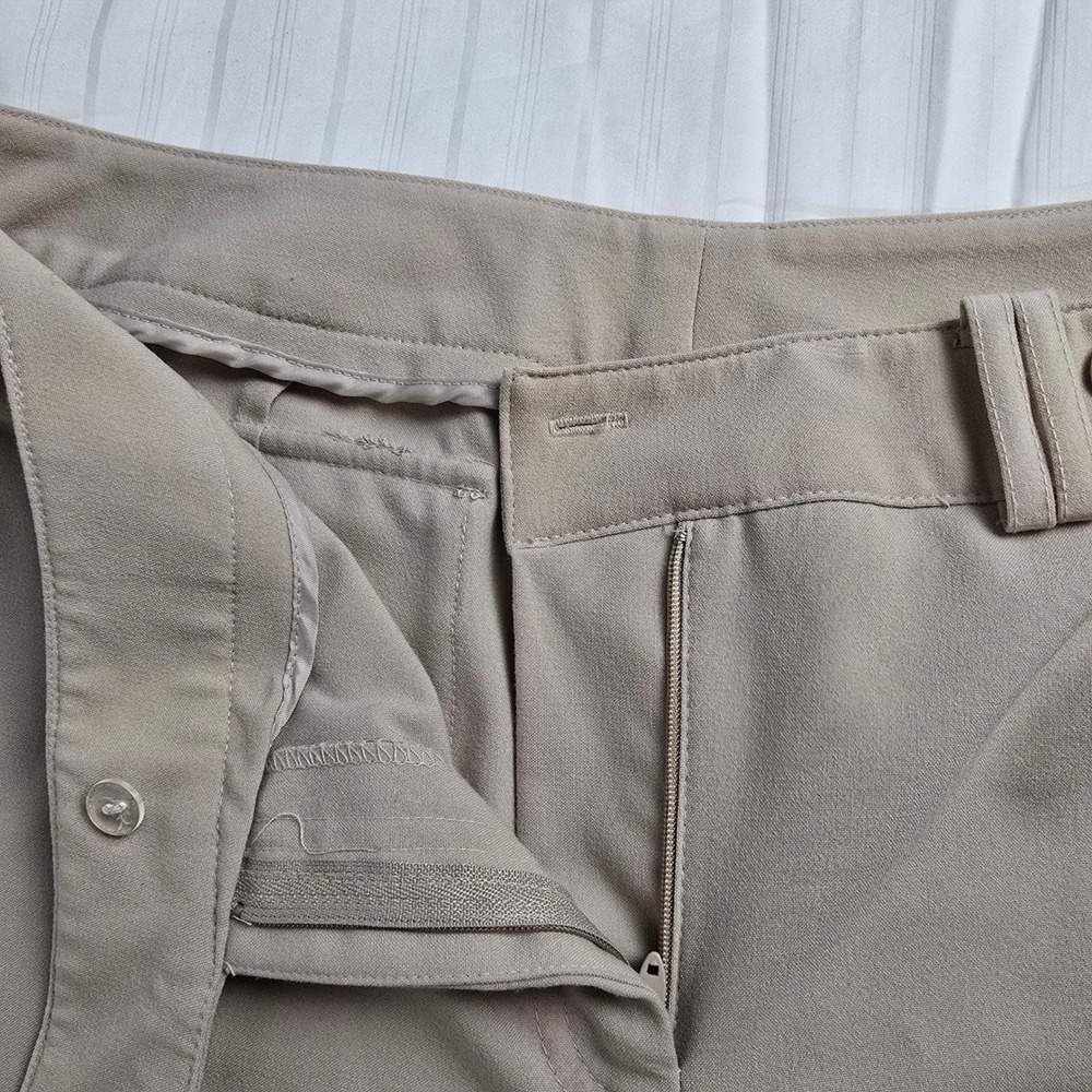 Worthington Stretch Dress Pants Womens 10T Tall Beige Tan Straight Leg Trousers - Picture 6 of 13